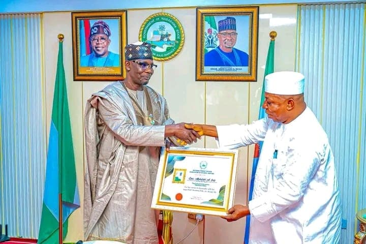 Governor Sule Receives NAPTAN Education Award in Nasarawa