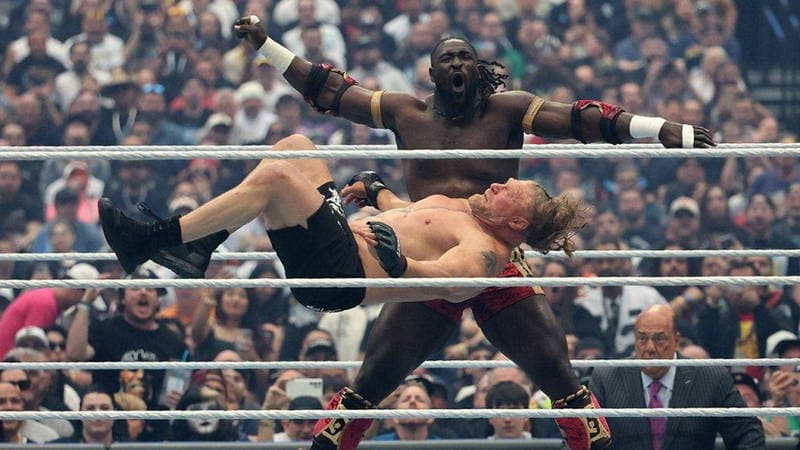 Oba Femi Defeats Brock Lesnar in WWE Debut at WrestleMania