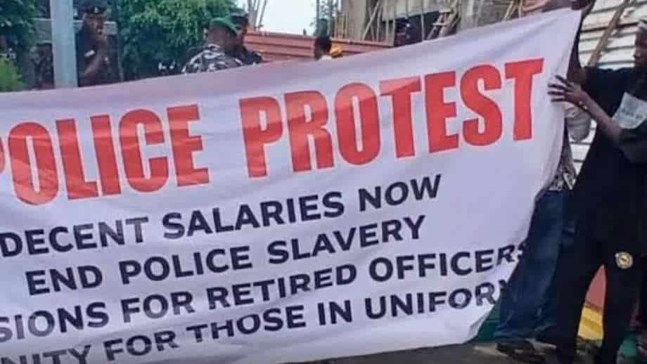 Retired Police Officers Protest for Pension Reform at Aso Rock