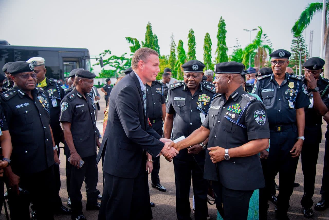IGP Disu Receives Protective Gear from US Ministry