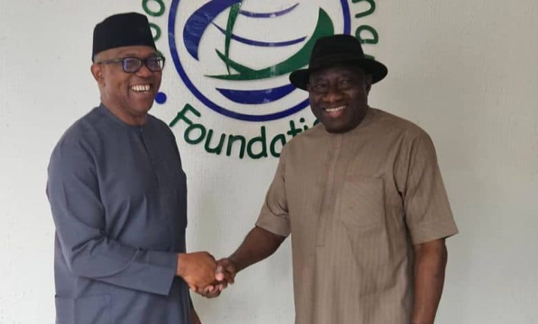 Peter Obi Consults Goodluck Jonathan Ahead of 2027 Elections